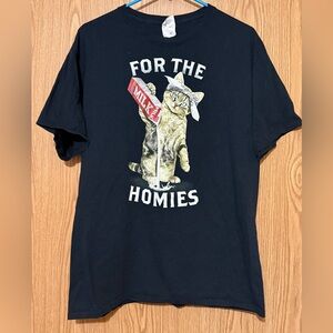Men's For The Homies Cat Humor Short Sleeve Graphic Tee- Lg